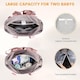 image 4 of LOVEVOOK Nappy Bag Backpack, Nappy Tote Bag with Insulated Pockets,Baby Bag for Girl Boy with Changing Pad,Large Baby Diaper Bag with Pacifier Case,Anti-Theft Travel Backpack for Women,Pink-Gray