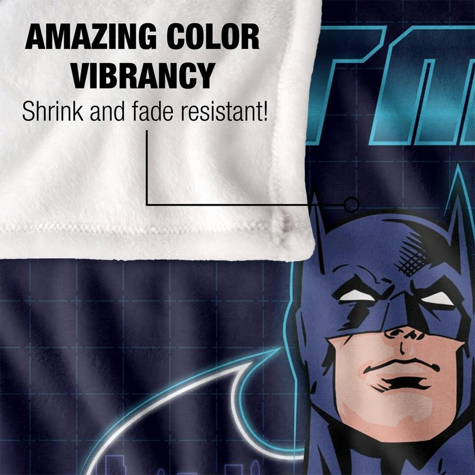 image 1 of Batman Cityscape Blanket - Multicoloured - One Size