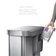image 5 of Simplehuman 58L Recycling Rectangular Pedal Bin with Liner Pocket, Brushed Stainless Steel