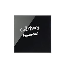 Bi-Office Magnetic Glass Whiteboard Memo Tile 480x480mm Black - GL150201
