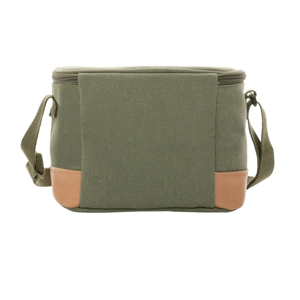image 1 of XD Collection 6L Recycled Canvas Cooler Bag - Green - One Size Green | One Size