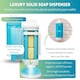 image 3 of SNOAP Dispenser (White) with Counter Stand and 2 Soaps