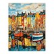 image 3 of Harbour Boats Edinburgh Port Leith Scotland Black Framed Wall Art Print A4