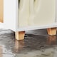 image 10 of SoBuy Bathroom Under Sink Cabinet with Siphon Cut-Out, 1 Door & 2 Open Shelves, White/Natural Wood, 23.2x11.4x23.6 in, 12.6 kg - BZR75-W
