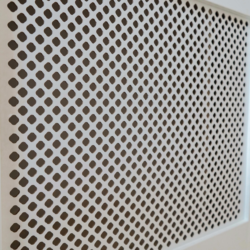 image 1 of Stylish MDF Diamond White Radiator Cover - Small