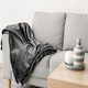 image 3 of Plush Collection Flannel Fleece Super Soft Throw in Charcoal (50" x 60") Grey | Grey