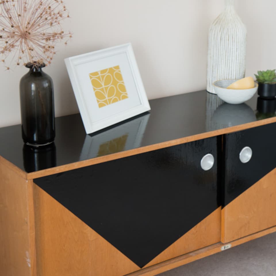 image 1 of Sticky Back Plastic Glossy Black Plain Kitchen Self-adhesive Vinyl Wrap for Cupboards, Doors and Furniture 90cm x 15m (3 rolls) - d-c-fix