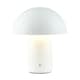 image 3 of Modern Rechargeable Mushroom Table Lamp in Mat White with Touch Dimmer Button | White