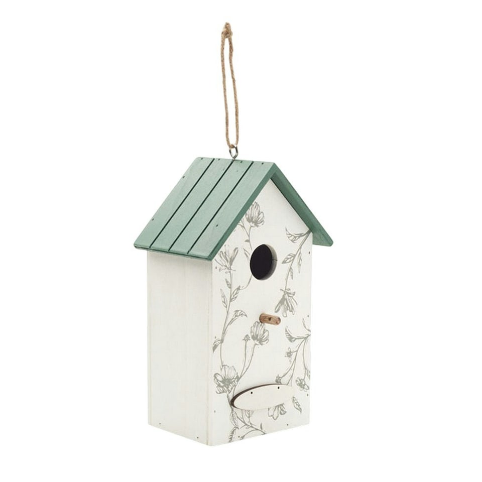 image 1 of MidOcean Greenjay Plywood Wild Bird House - White/Green - One Size White