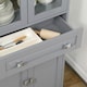 image 8 of HOMCOM Kitchen Cupboard Storage Cabinet Adjustable Shelves, Glass Door, Grey