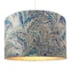 image 2 of Contemporary and Vivid Peacock Print 40cm Table-Pendant Lampshade in Soft Cotton | Multi