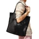 image 2 of Westford Mill Recycled Cotton Oversized Tote Bag - Black - One Size | Black