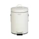 image 1 of Charles Bentley 3L Cream Steel Waste Rubbish Kitchen Bathroom Mini Pedal Bin