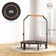 image 5 of HOMCOM Foldable Mini Fitness Trampoline with Foam Handle, Orange