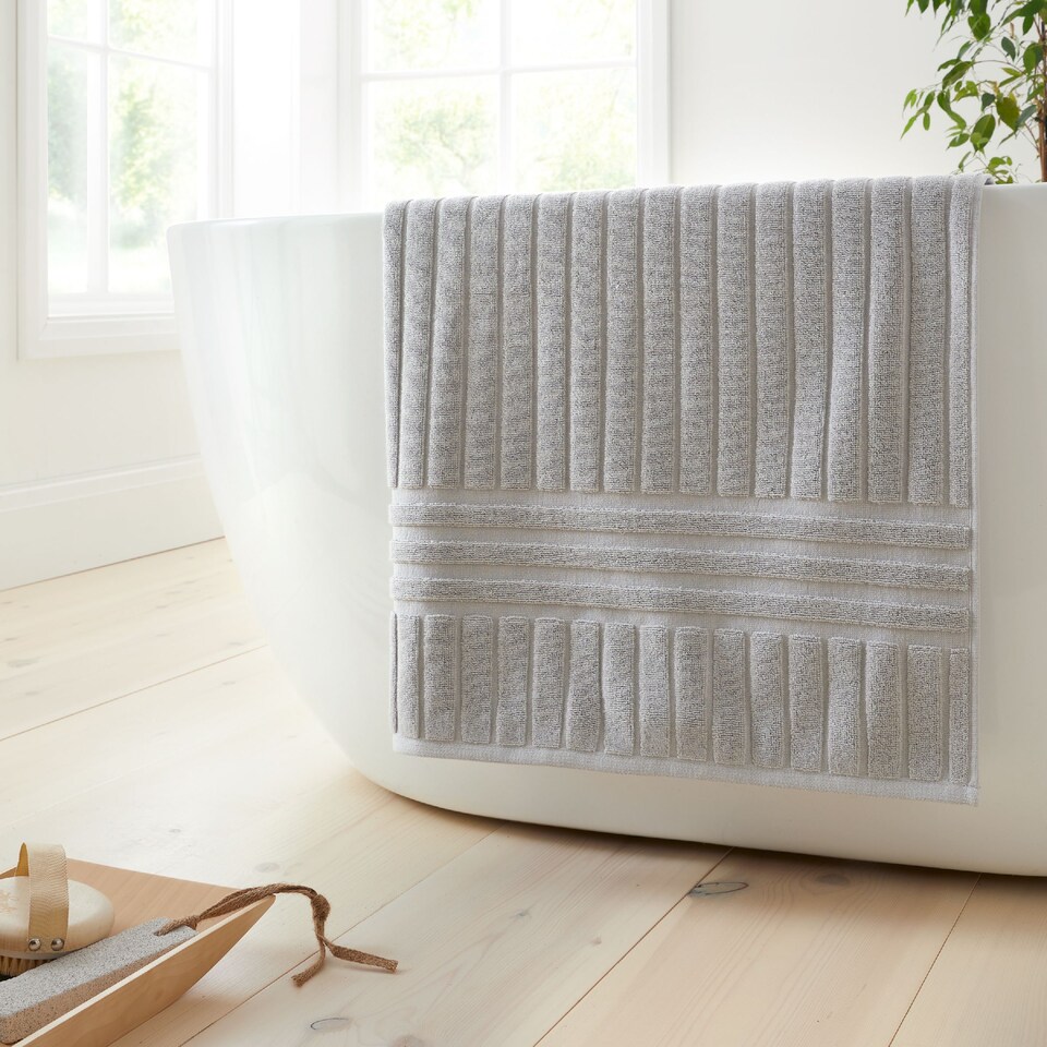 image 1 of Bianca Hotel Cotton Bath Sheet | Silver | Silver Grey | Bath sheet