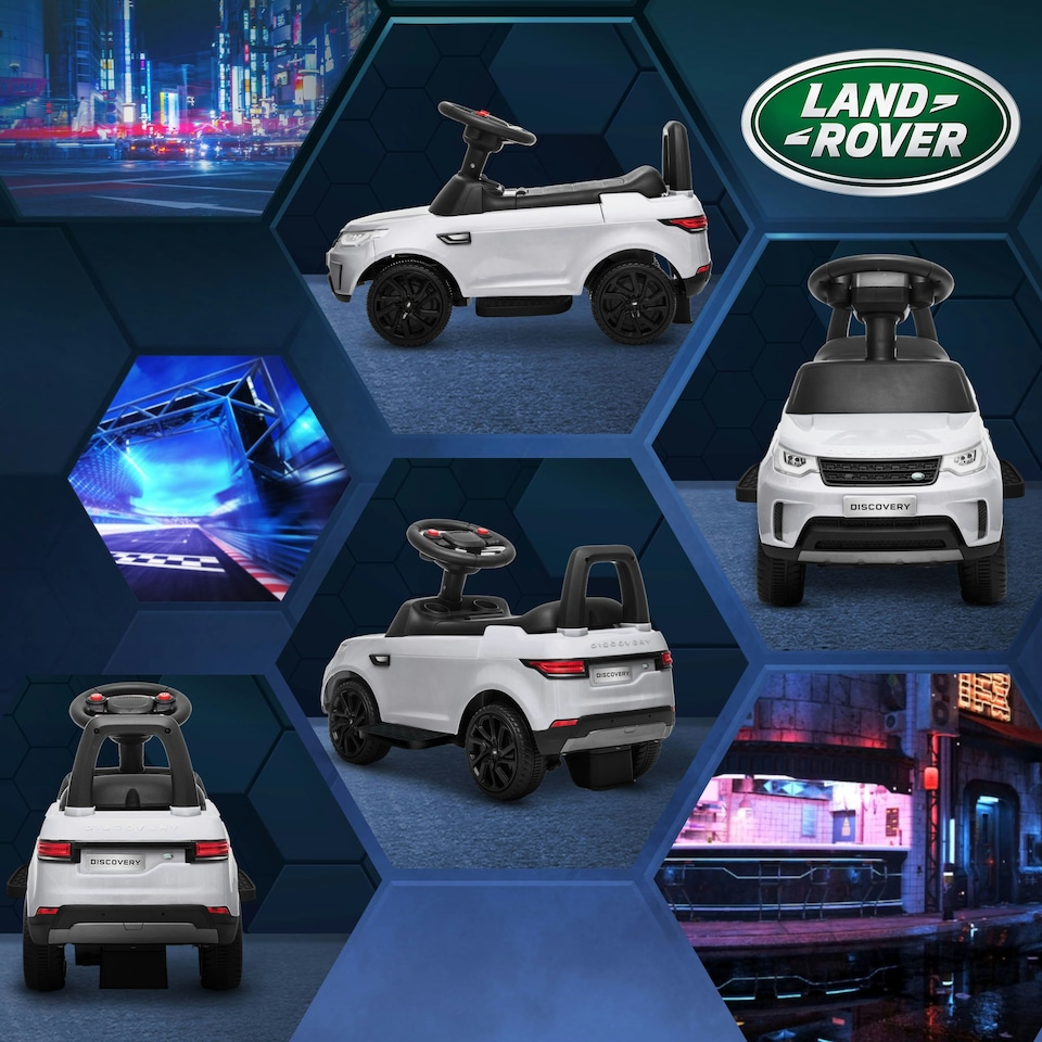 image 1 of AIYAPLAY Land Rover Licensed Kids Ride On Car, Sliding Car, White