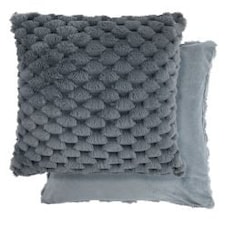 Leah Collection Deluxe Cushion Cover in Charcoal | Grey | Grey