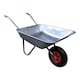 image 1 of Samuel ALEXANDER 65 Litre 60kg Capacity Galvanised Metal Garden Cart Wheelbarrow - Heavy Duty Garden Wheelbarrows with Pneumatic Tyre