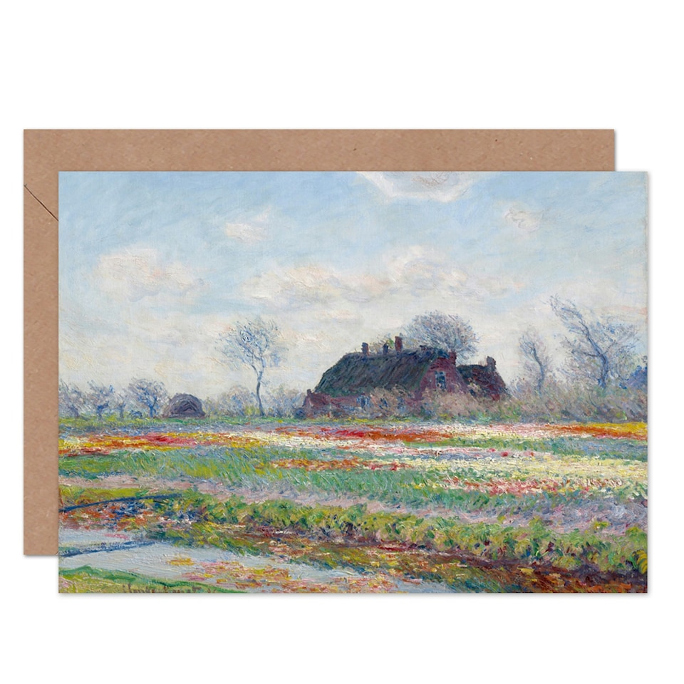image 1 of Claude Monet Tulip Fields Sassenheim Painting Landscape Greeting Card