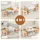 image 10 of COSTWAY Kids Table and 2 Chairs Set Multifunctional Natural