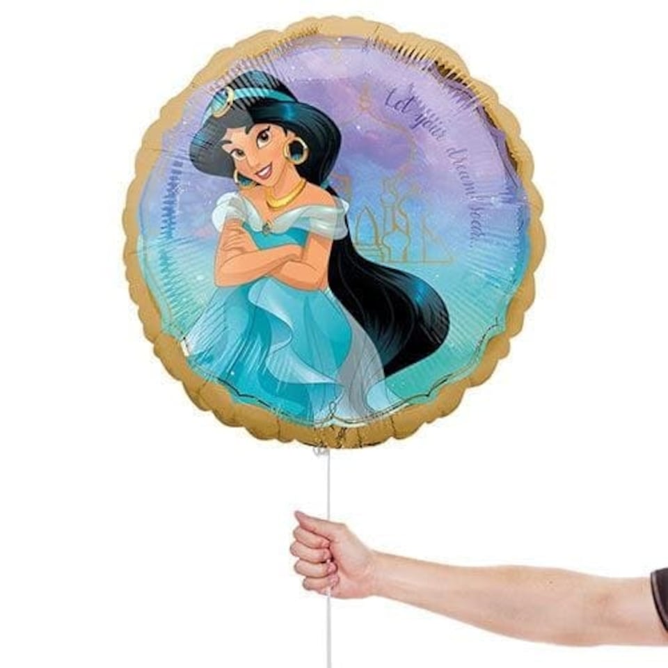 image 1 of Jasmine Once Upon A Time Disney Princess Round Foil Helium Balloon 43cm / 17 in | Blue