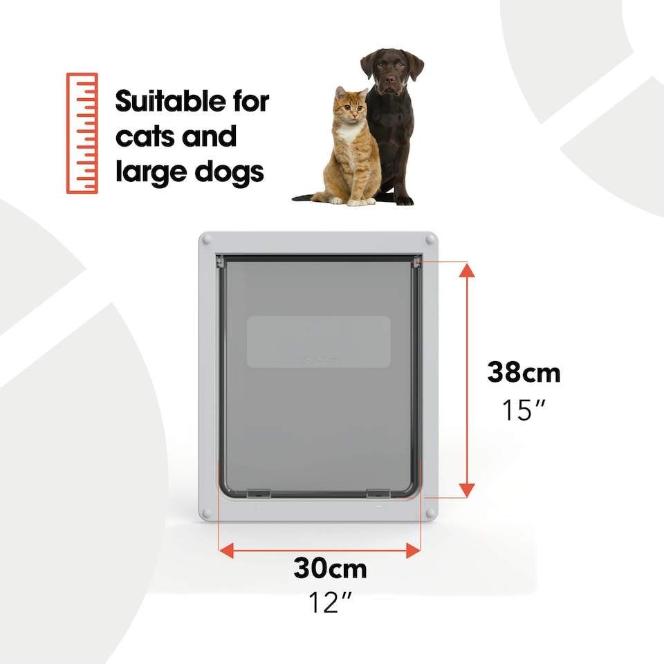 image 1 of Dog Mate Large Dog Door – White (216W)