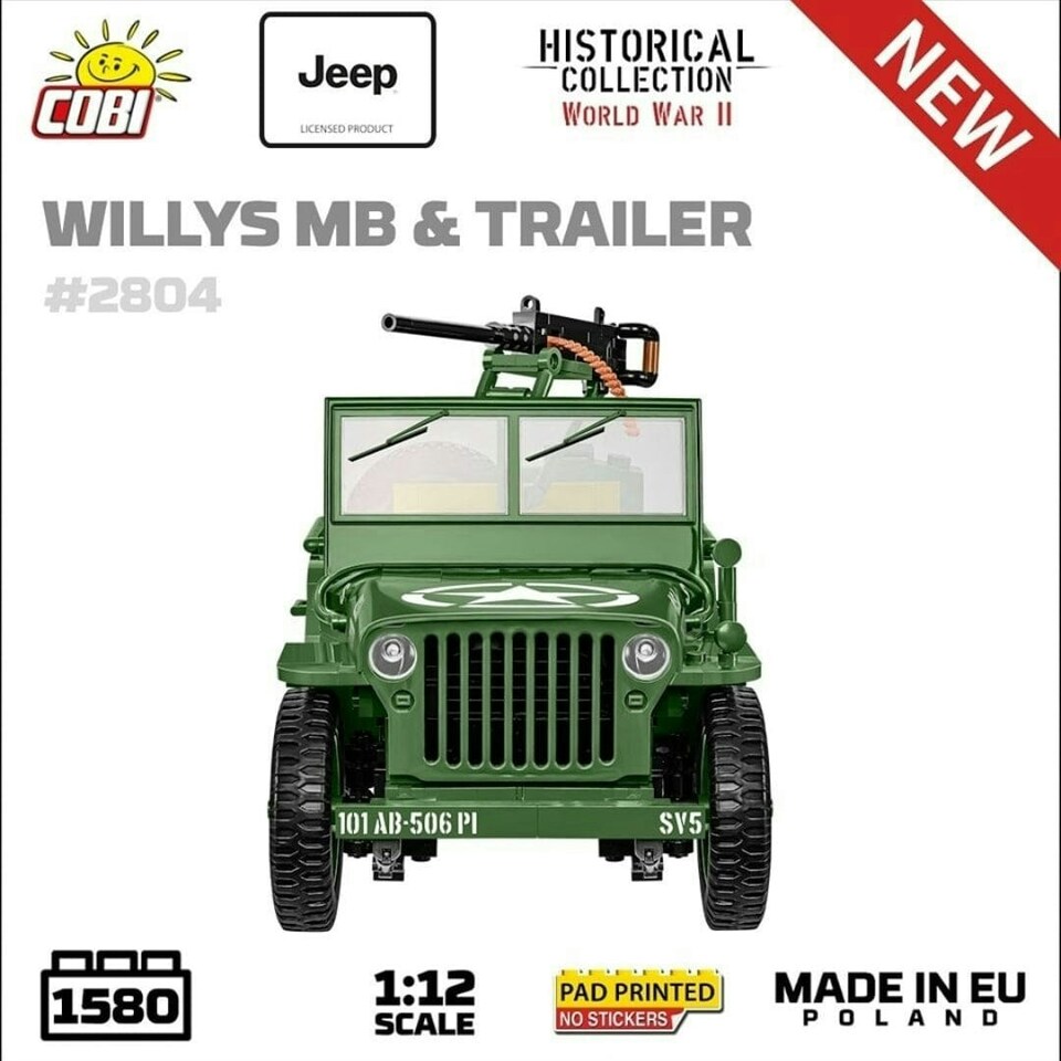 image 1 of Willys MB - COBI 2804 - 1580 brick Jeep model - Executive Edition