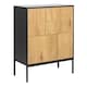 image 1 of Seaford 3 Door 2 Drawer Sideboard in Black & Oak
