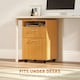 image 5 of HOMCOM 60cm Filing Cabinet with Drawers and Open Shelf, Natural