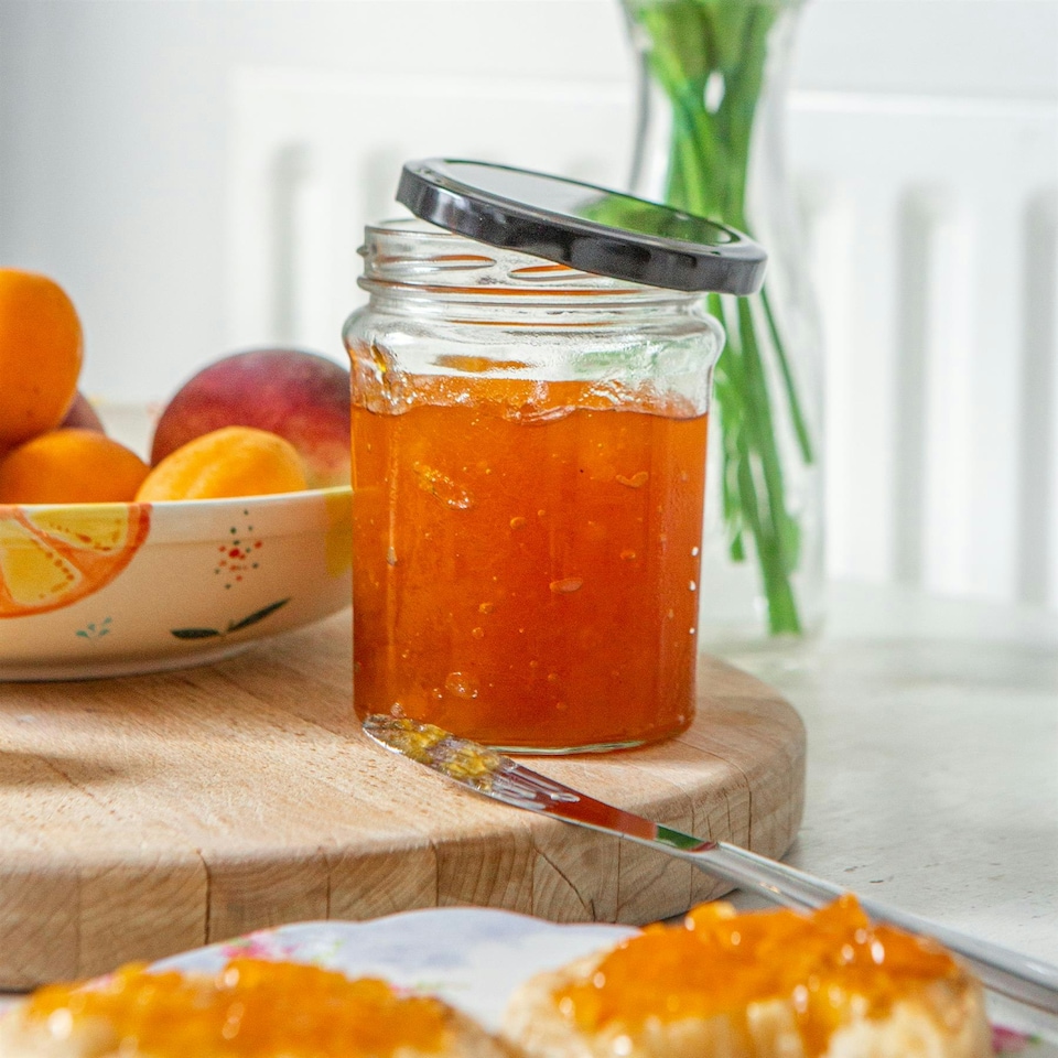 image 1 of Argon Tableware Glass Jam Jars with Lids - 380ml - Pack of 6