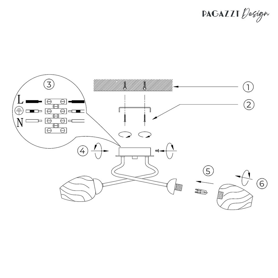 image 1 of Lina 3-Light Chrome Flush Ceiling Light