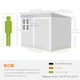 image 7 of Outsunny 8.5 x 6ft Galvanised Steel Garden Shed with Foundation Kit, Green 