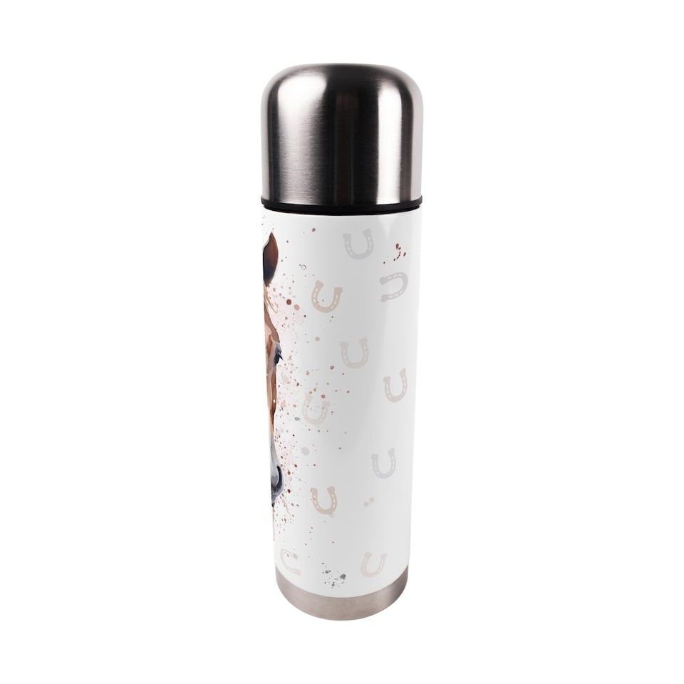 image 1 of Watercolour Horse Large Reusable Thermal Flask