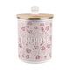 image 1 of Oak Leaves & Berries Compost Caddy - Metal 2L Red Decorative Kitchen Food Waste Bin