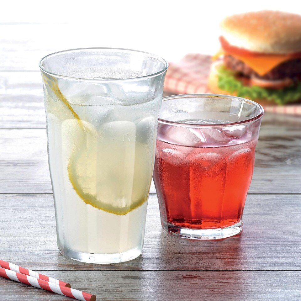 image 1 of Duralex 12pc Picardie Highball Glasses & Tumblers Set - Grey | Grey | Grey