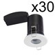 image 2 of Set of 30 - White IP65 Bathroom Recessed Fire Rated Downlights