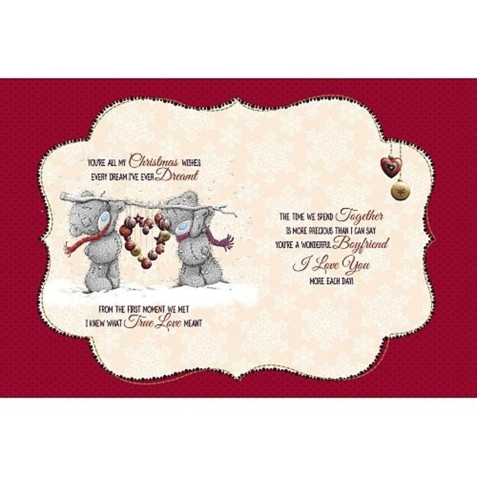 image 1 of Me to You Bear Christmas Card - Gorgeous Boyfriend (Large Card)