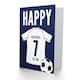 image 2 of Football Strip Kit White Jersey Top Age 7 Year Old Child Kids 7th Birthday Card
