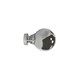 image 2 of 35mm Fixed Length Metal Curtain Pole Set Chrome Ball Finial 300cm Silver | Silver