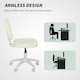 image 5 of Vinsetto Vanity Task Chair with Adjustable Height, Armless, Cream | Cream | White | One Size