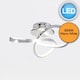 image 2 of Jewelled Chrome LED Loop Ceiling Light | Chrome | Clear | 1
