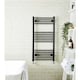 image 1 of 800mm (H) x 400mm (W) - Vertical Black -22mm - Bathroom Towel Rail - (Clifton Rail) -(0.8m x 0.4m)