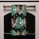 image 2 of Embroidery colorful simplified ethnic flowers and skull pattern (Kitchen Towel)