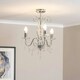 image 3 of ValueLights Viscount 3 Way Silver Jewel Chandelier Ceiling Pendant Light