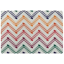 Freehand horizontal zigzag and chevron stripes (Rug) Multi | XL: 160x230cm