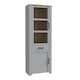 image 1 of Bohol 2 Door 1 Drawer Narrow Display Cabinet in Riviera Oak/Grey Oak