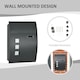 image 10 of HOMCOM Weatherproof Wall Mounted Letter Box Post Box with Keys Anthracite Grey Grey