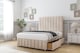 image 4 of Sloomy California Sand Naples Divan Bed Base No Drawers With 54 Inch Floor Standing Headboard & 12 Inch Matching Footboard | Cream | Sand | Super King | 1