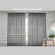 image 4 of Oasis Grey Embroidered Leaf Design Voile Panels - Pair 140 x 183cm (55x72")