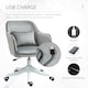 image 3 of Vinsetto Office Chair with Electric Vibration Massage Lumbar Pillow, Grey